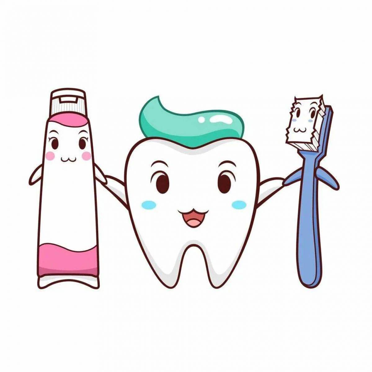 Зубная щетка и паста для детей #7