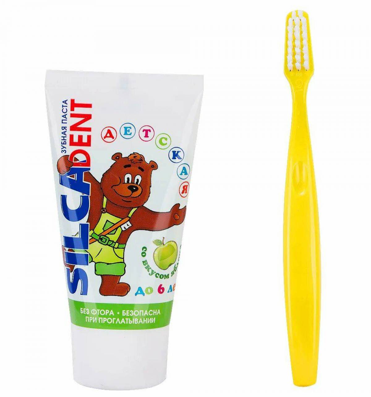 Зубная щетка и паста для детей #8