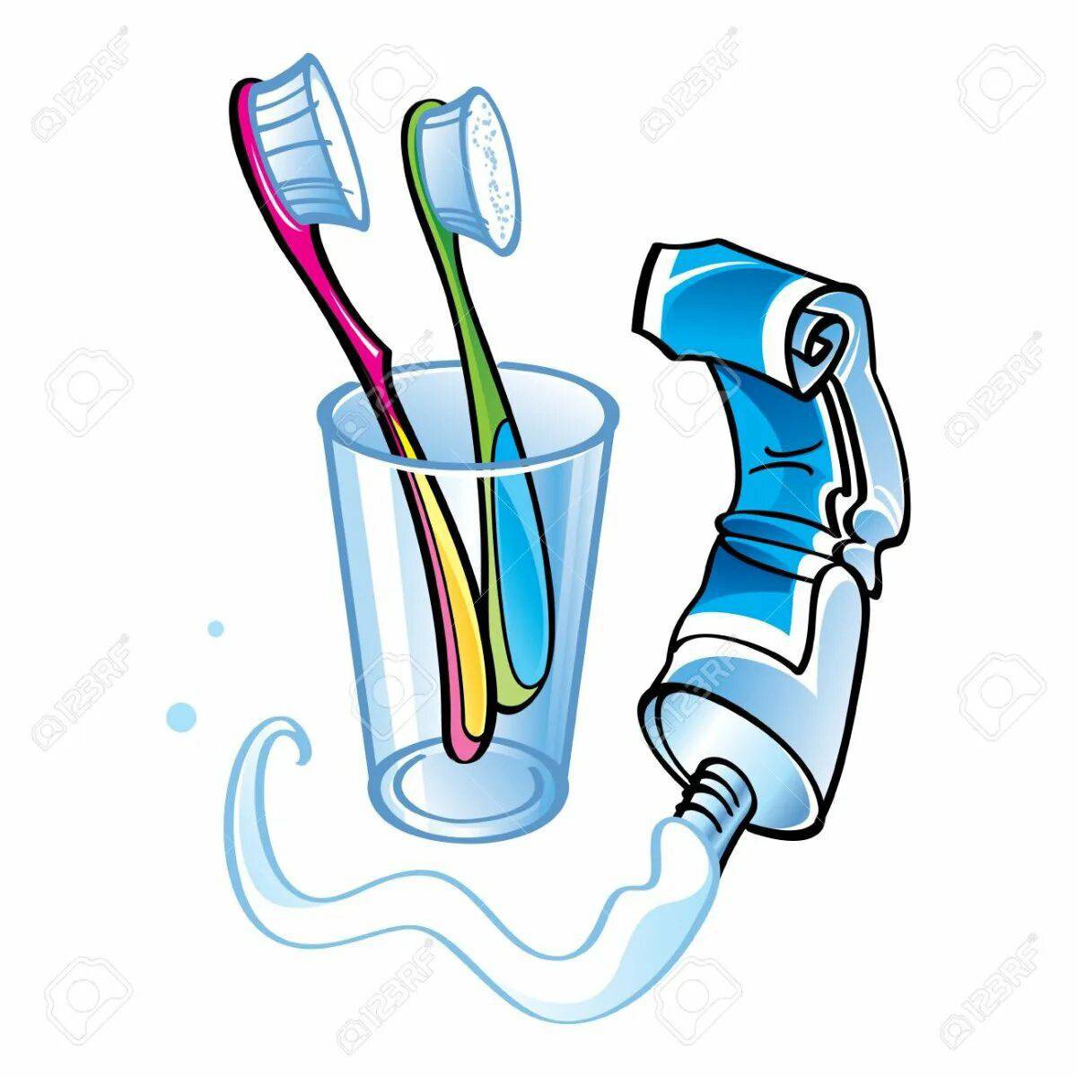 Зубная щетка и паста для детей #31