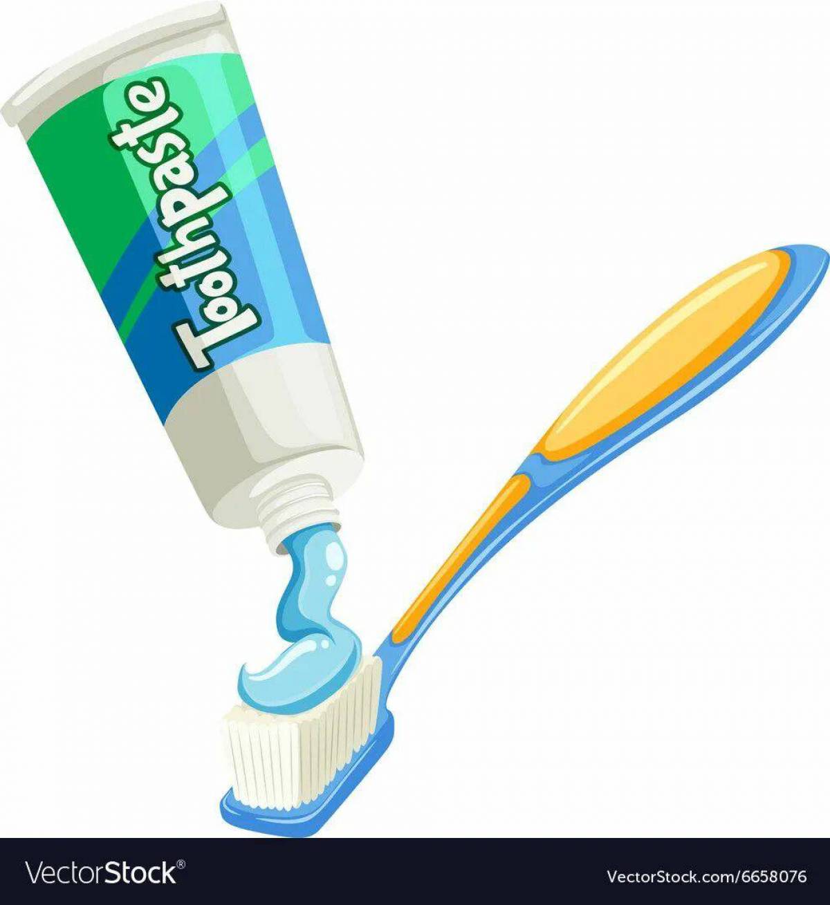 Зубная щетка и паста для детей #36