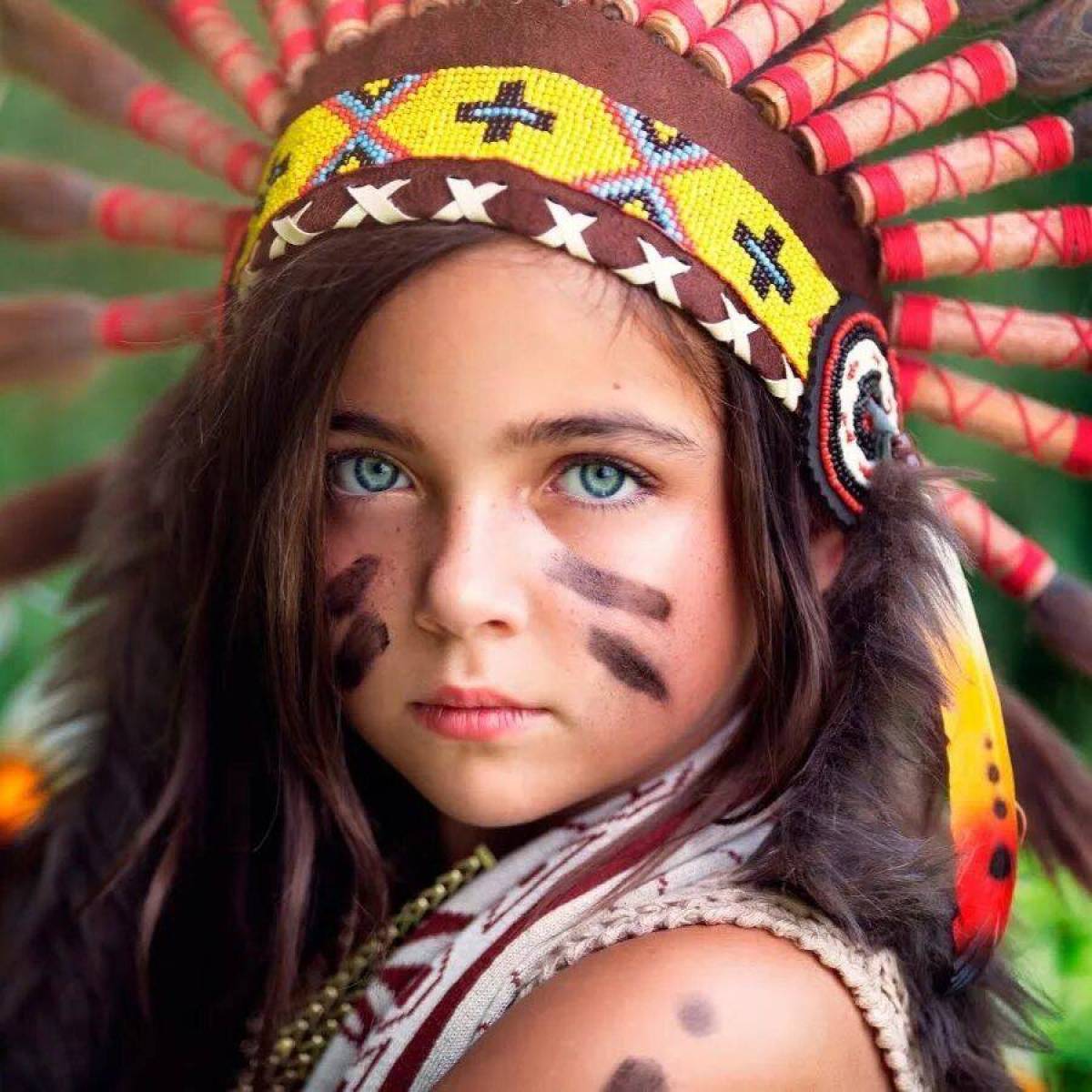 Индейцев на лице #14