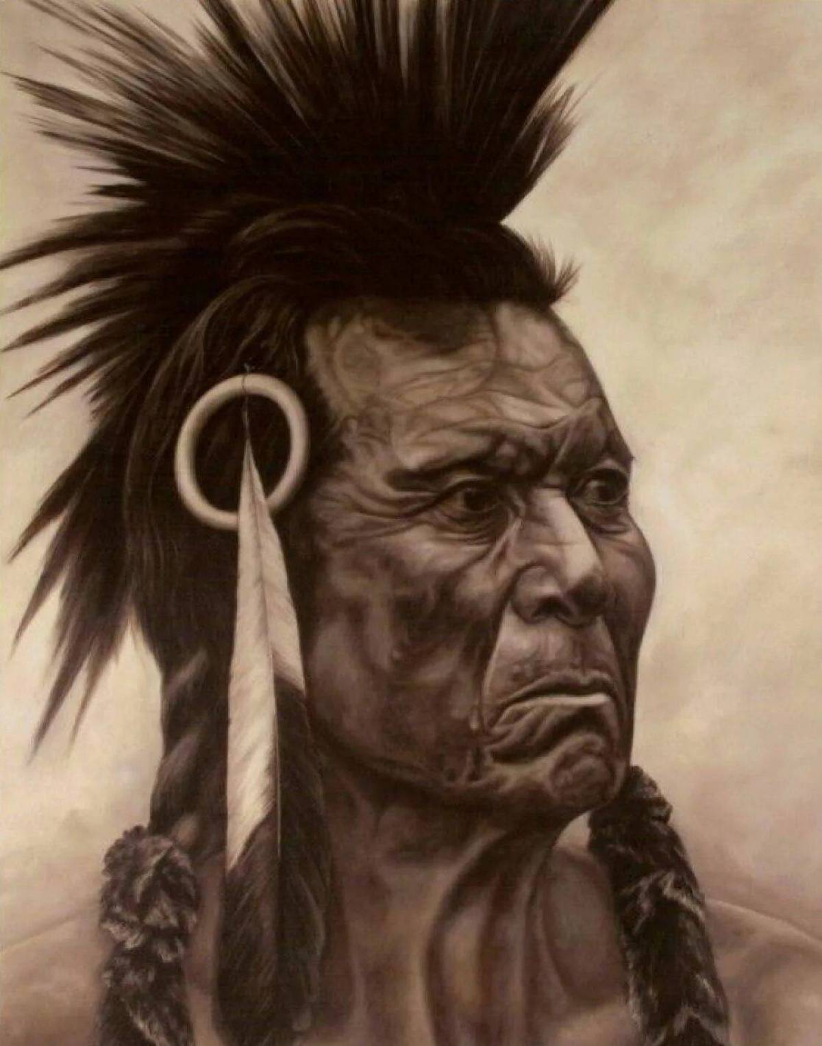 Индейцев на лице #18