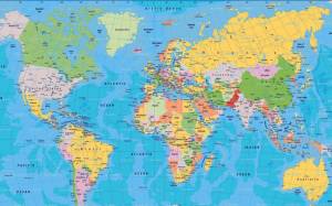 Раскраска карта мира политическая #22 #334675