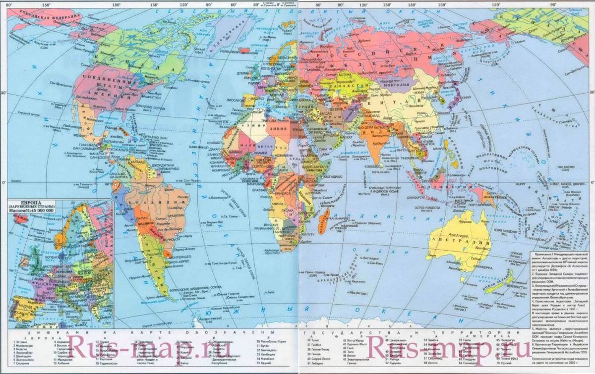 Карта мира политическая #3