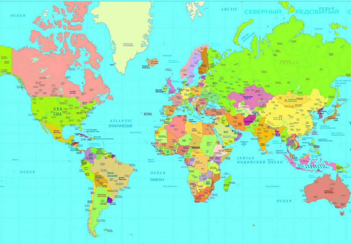 Карта мира политическая #15