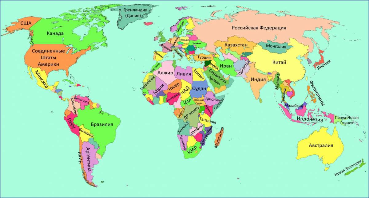 Карта мира политическая #19