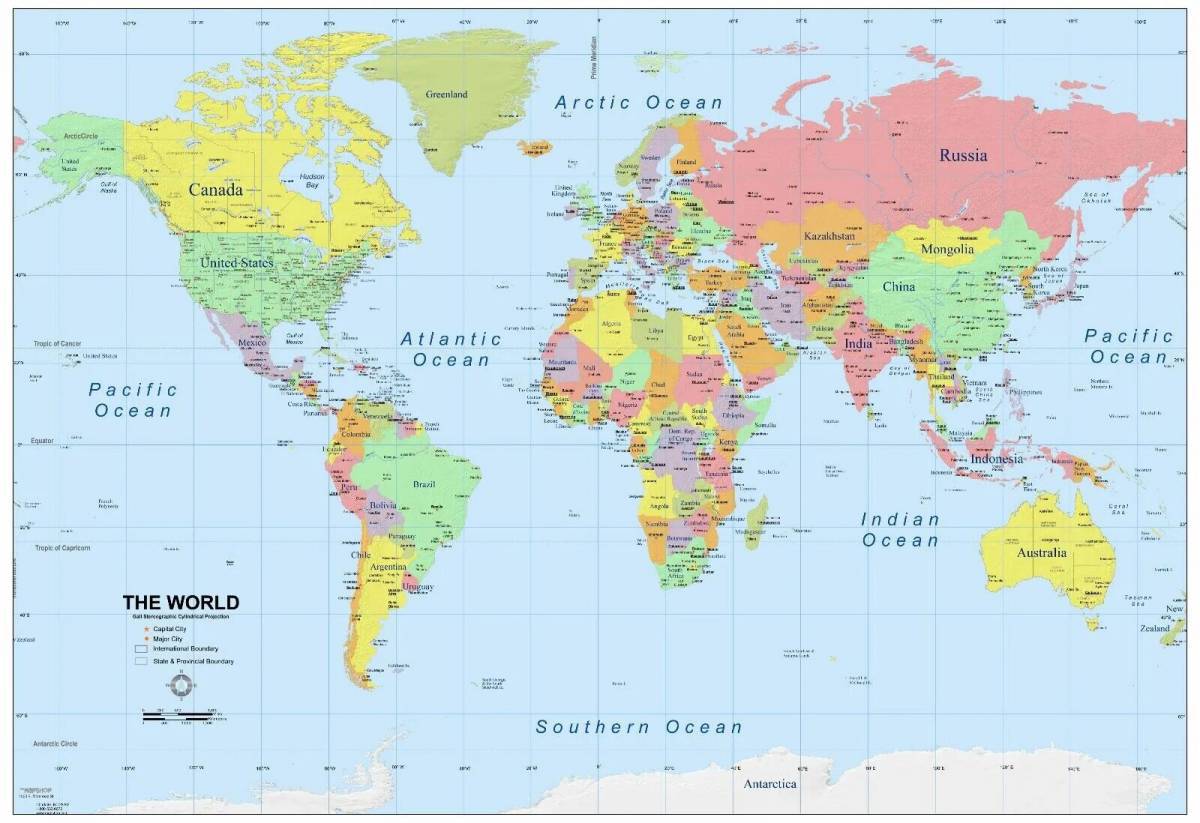 Карта мира политическая #33