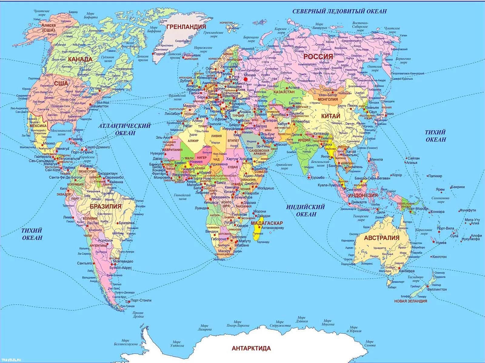 Карта мира со странами #8