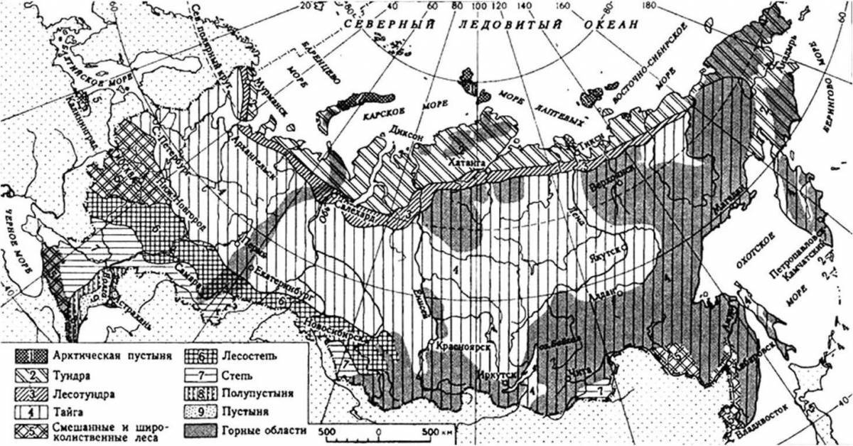 Карта природных зон россии 4 класс окружающий мир #27