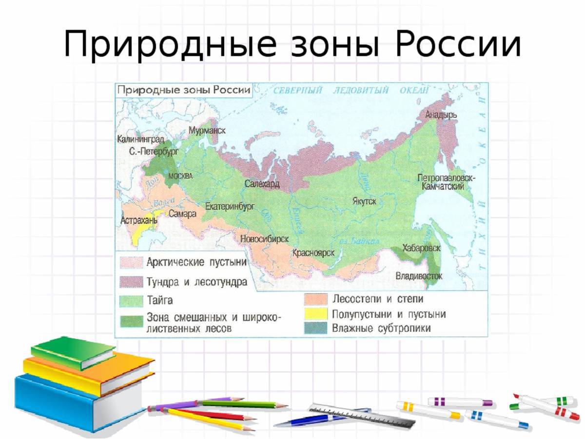 Карта природных зон россии 4 класс окружающий мир #37