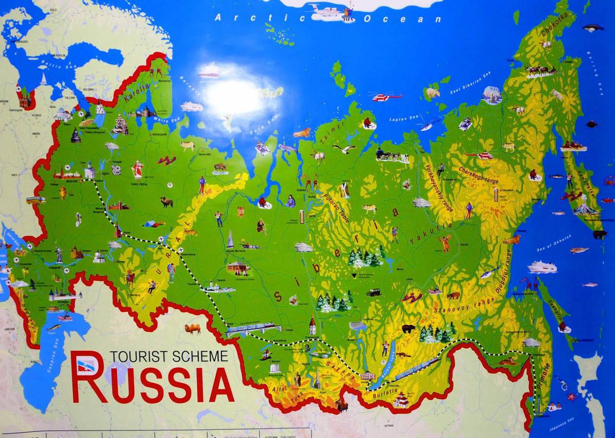 Карта россии для детей #17