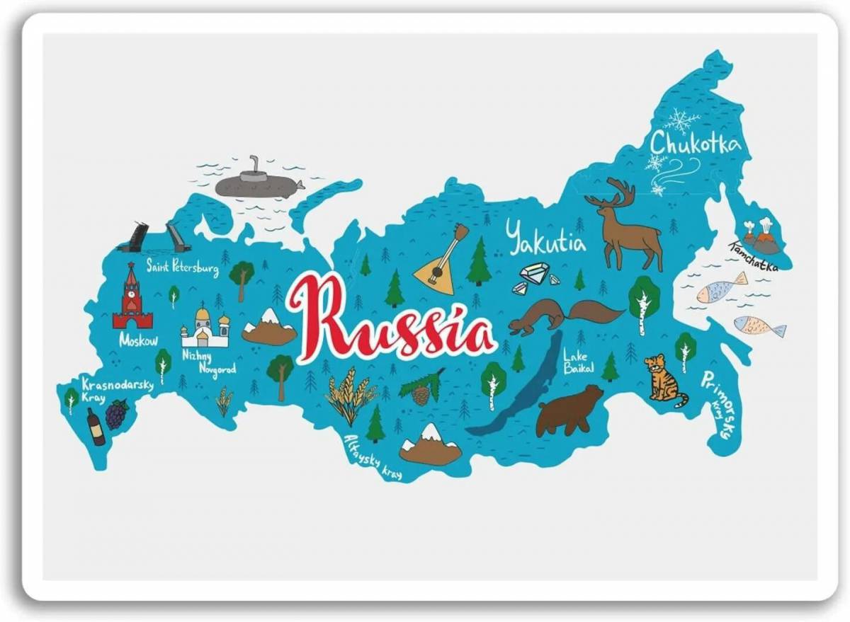 Карта россии для детей #22