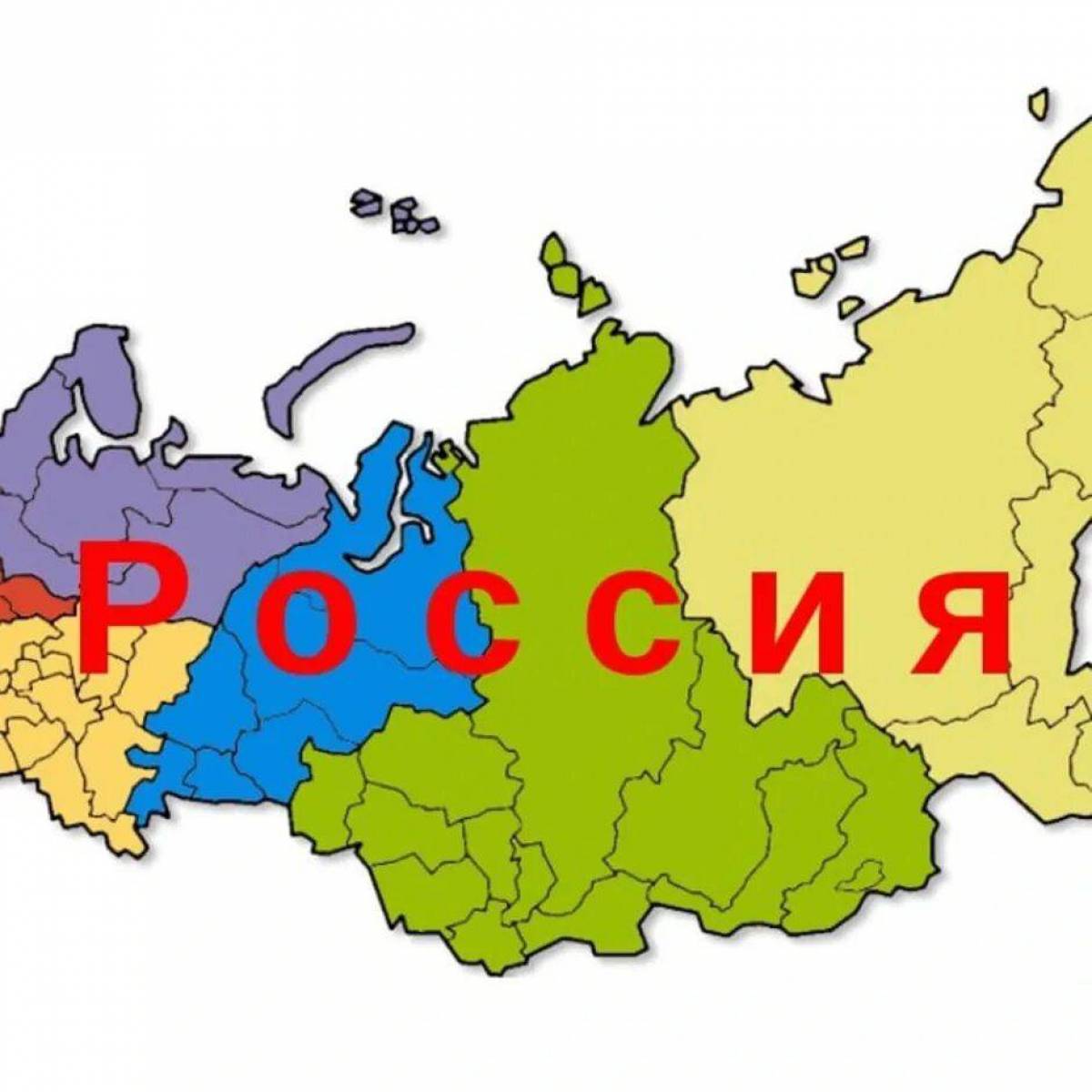 Карта россии для детей #36