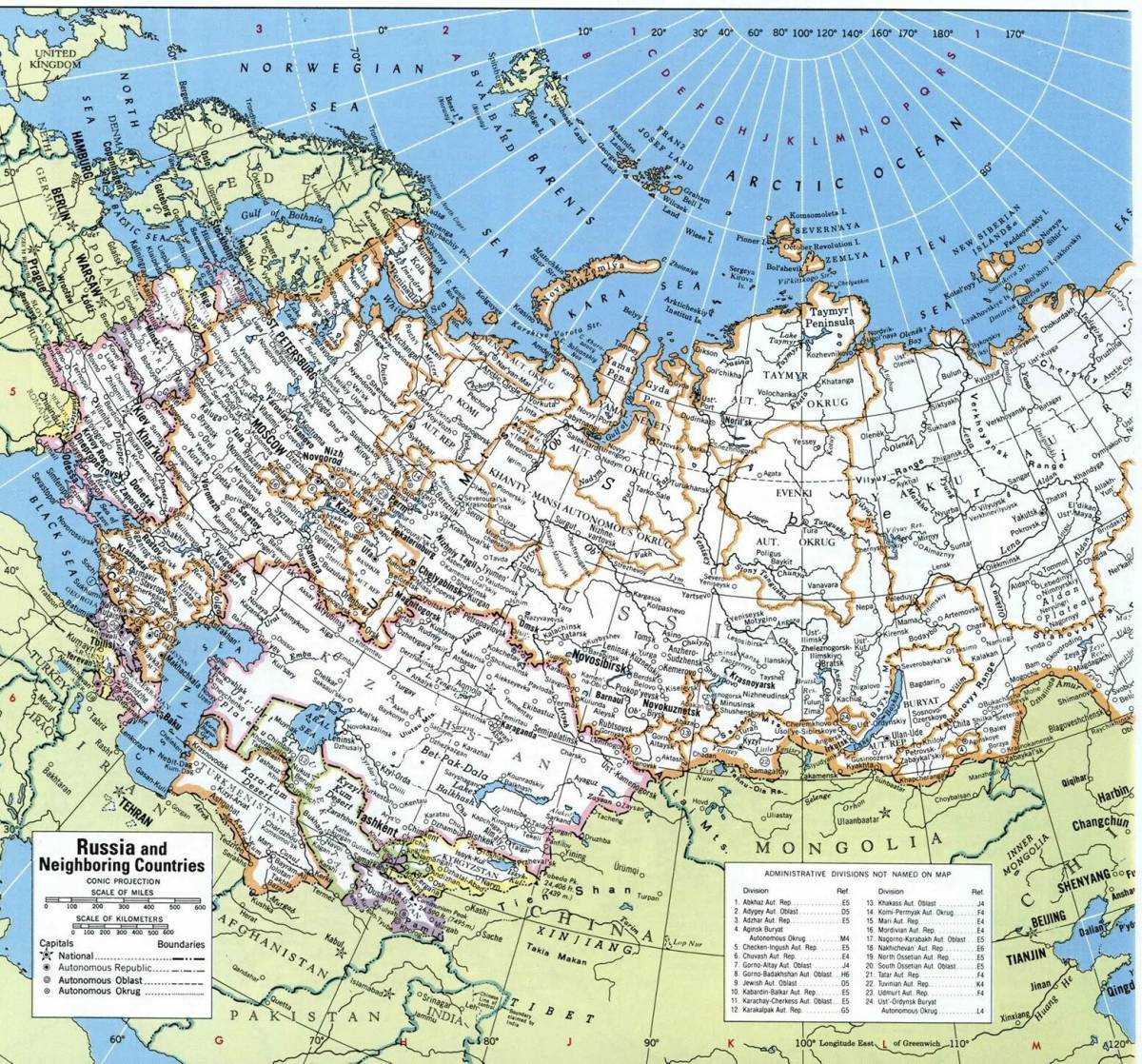 Карта россии с городами #25