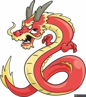 Раскраска китайский дракон для детей #12 #340706