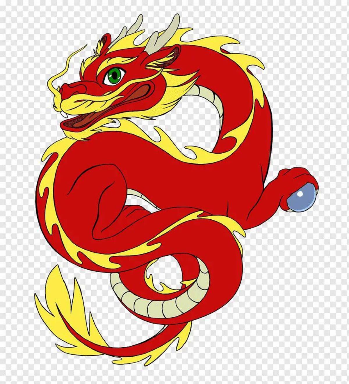 Китайский дракон для детей #25