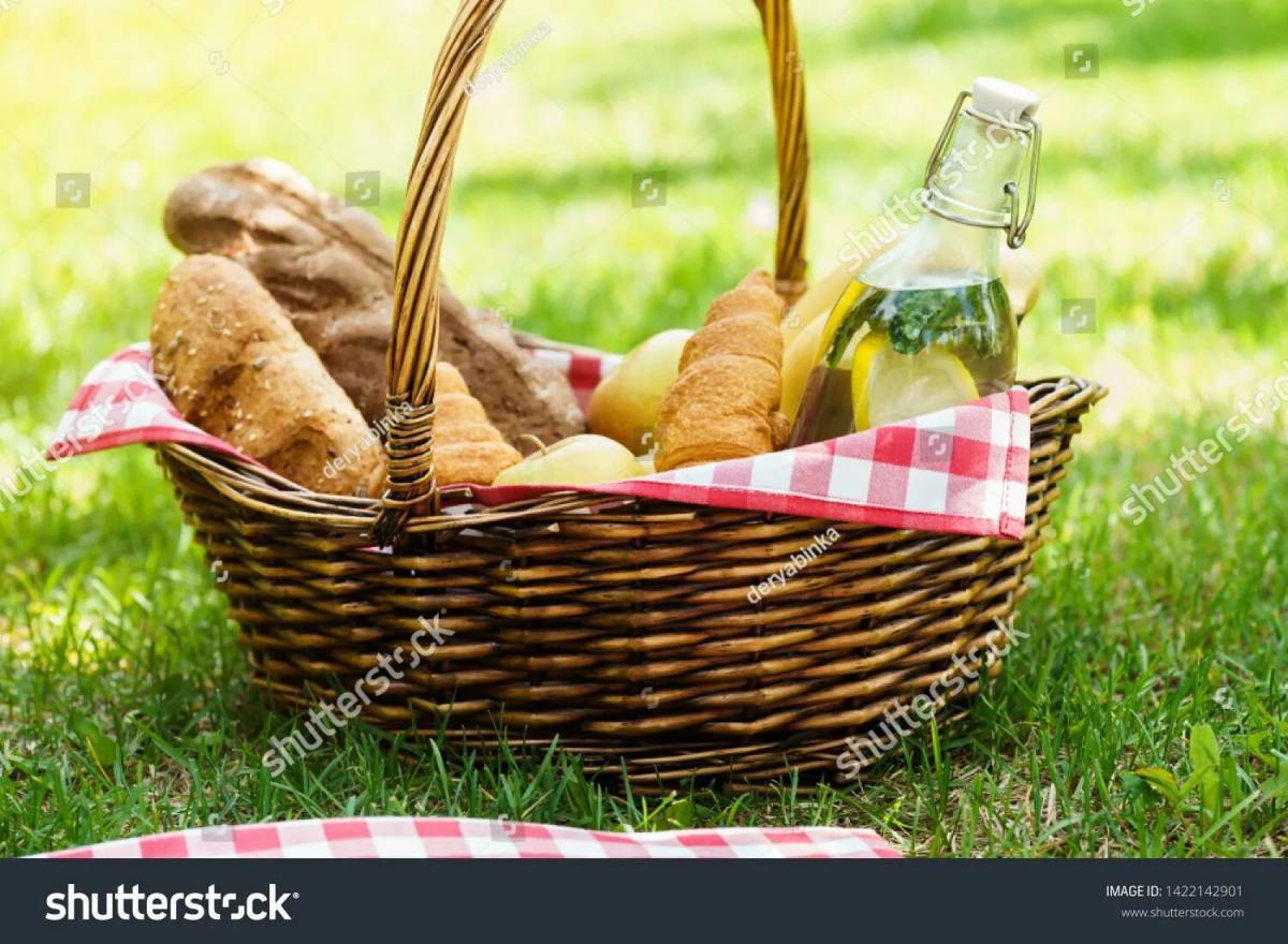Корзина для пикника с едой #11