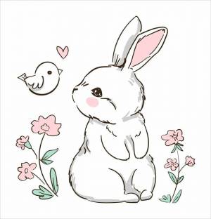 Раскраска кролик рисунок #18 #356515