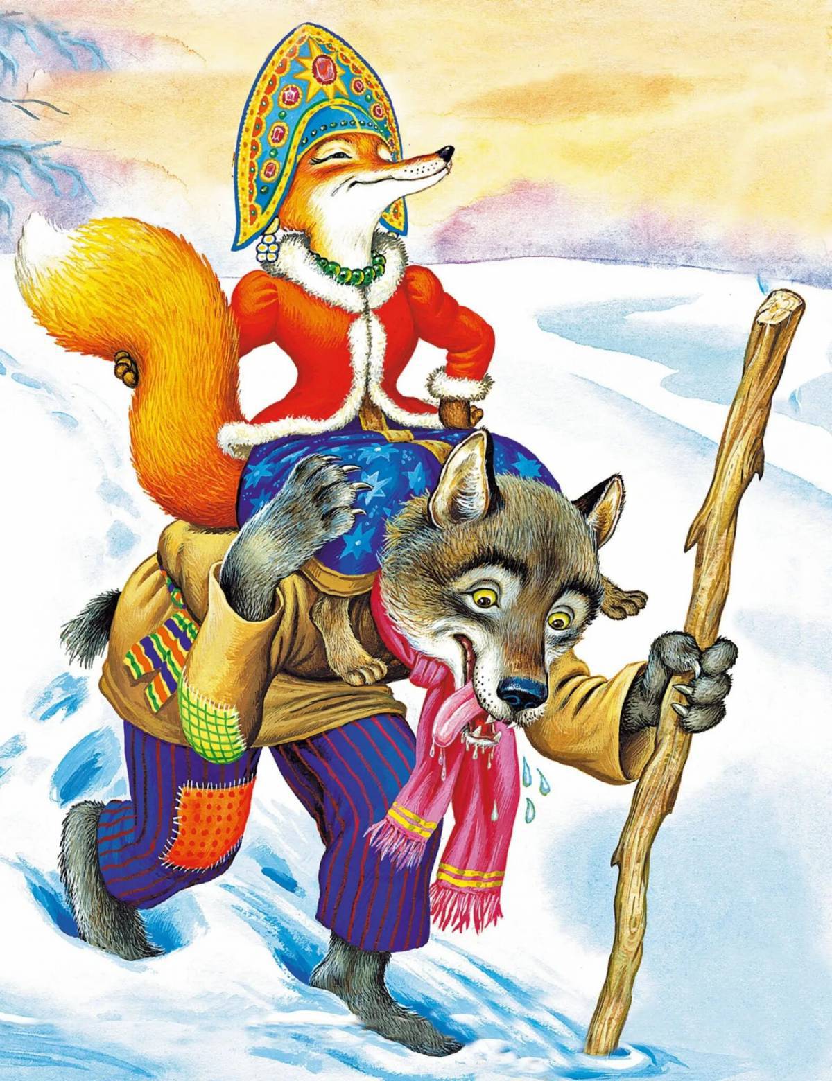Лиса и волк для детей #20