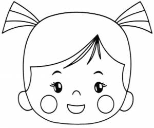 Раскраска лицо для детей девочки #9 #372322
