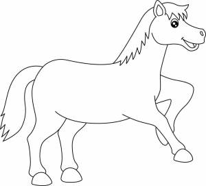 Раскраска лошадь для детей 6 7 лет #25 #374991