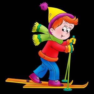Раскраска лыжник для малышей #35 #375936