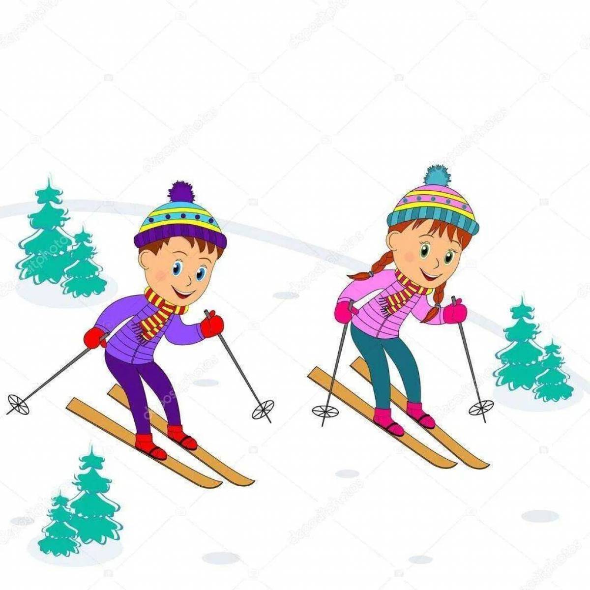 Лыжник для малышей #4