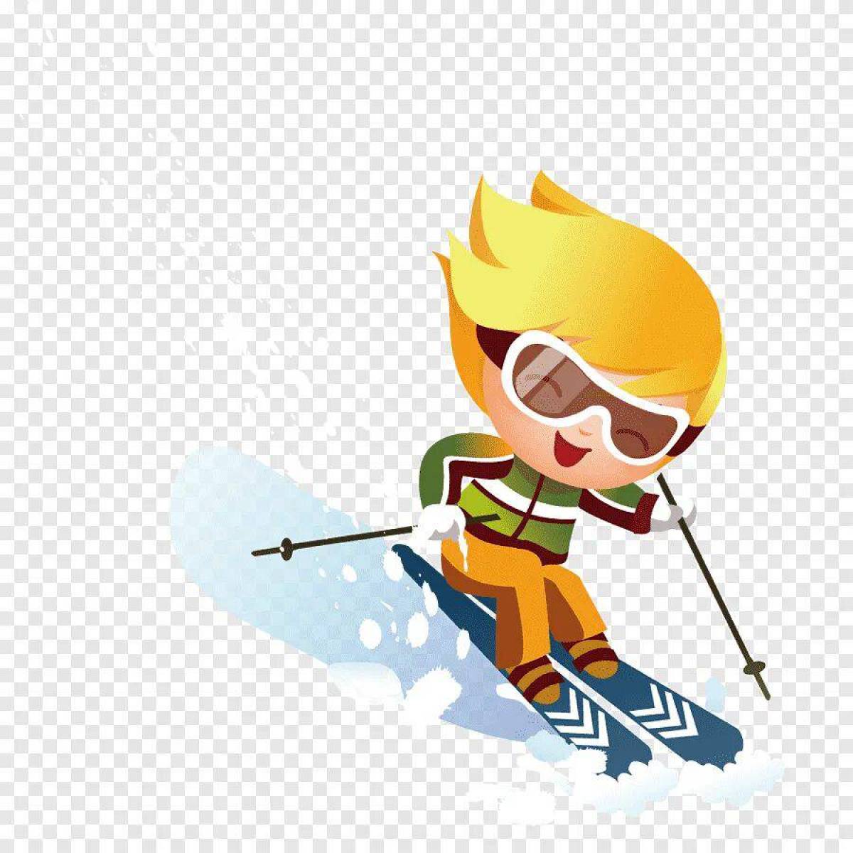 Лыжник для малышей #11