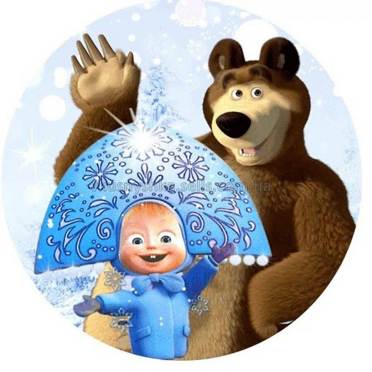 Маша и медведь новый год #10