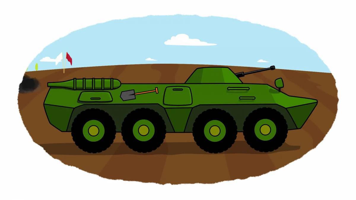 Машина военная для детей #30