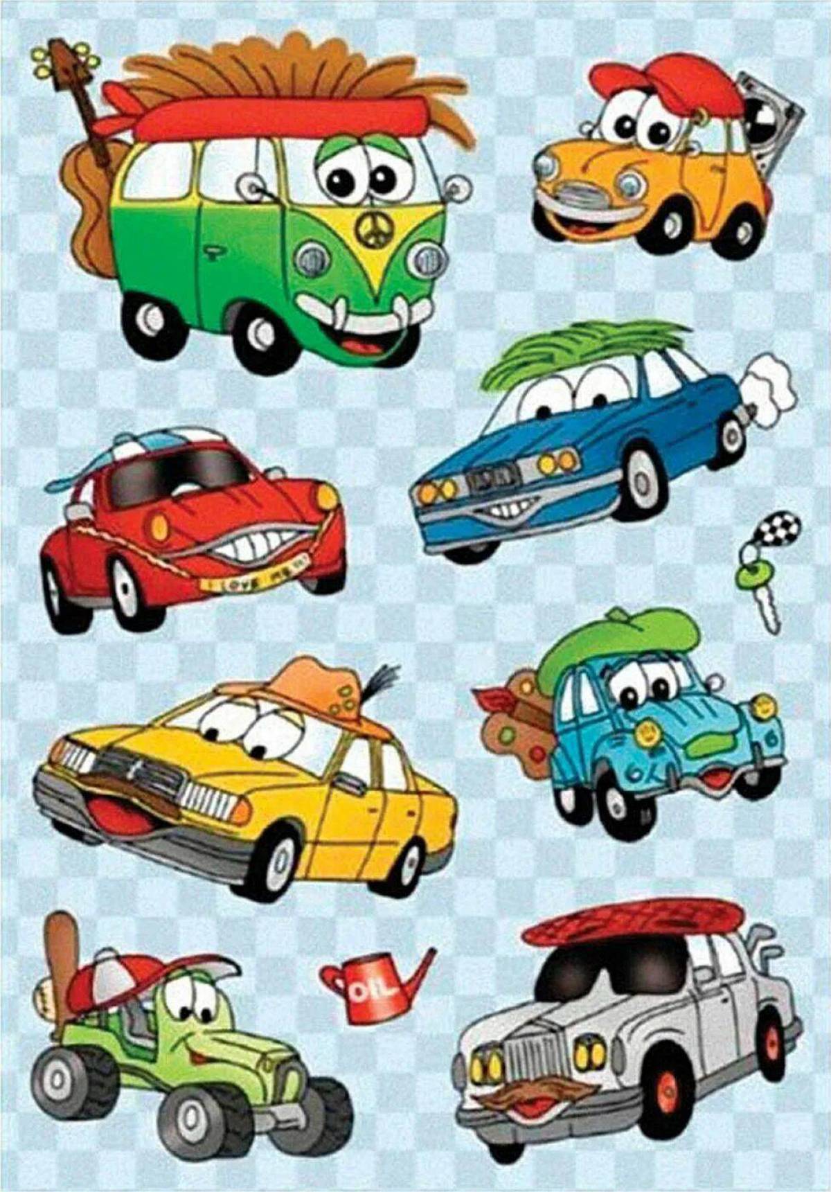 Машинки для мальчиков цветные #12