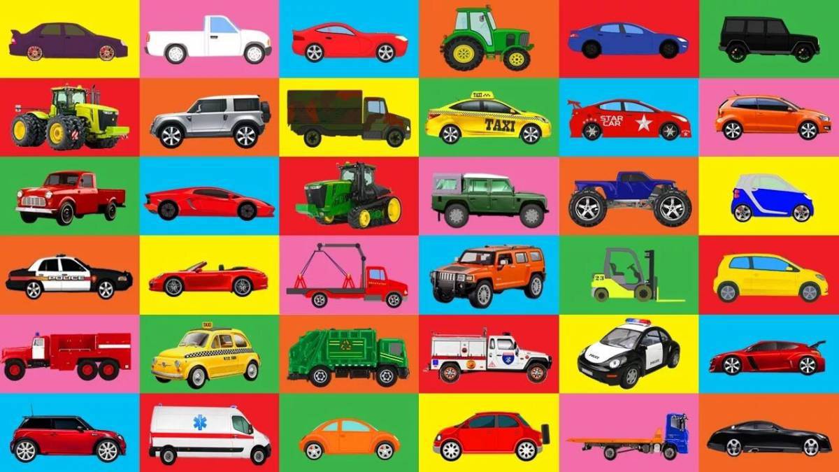 Машинки для мальчиков цветные #34