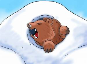 Раскраска медведь в берлоге зимой для детей #27 #392273