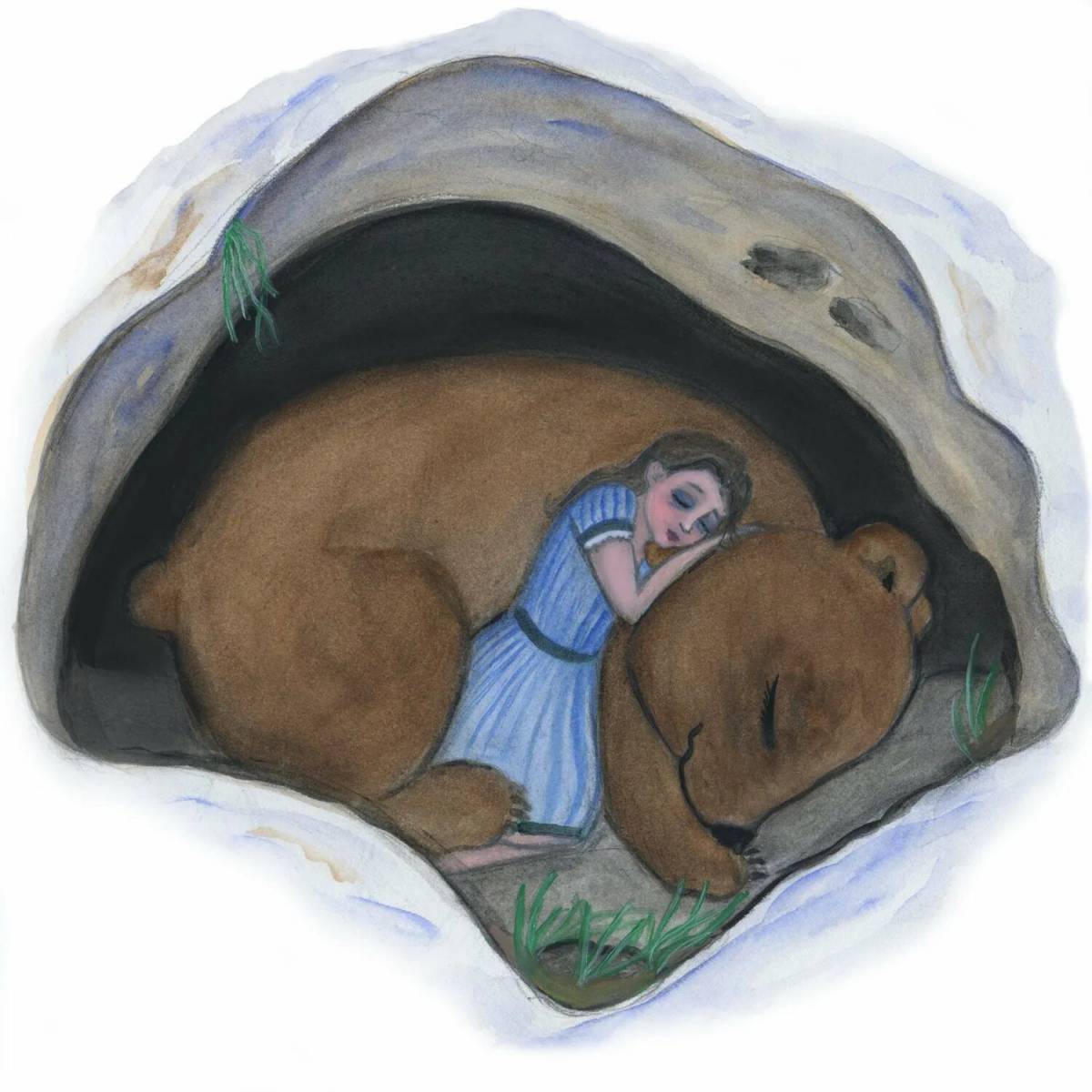 Медведь спит в берлоге для детей #30