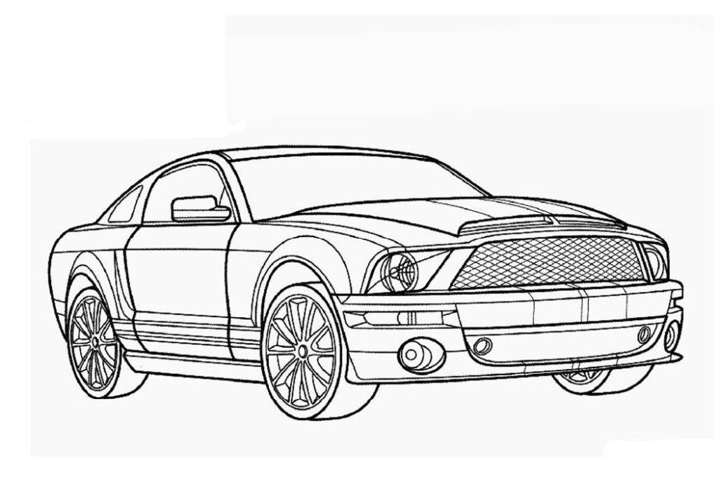 Photo Ford mustang coloring page