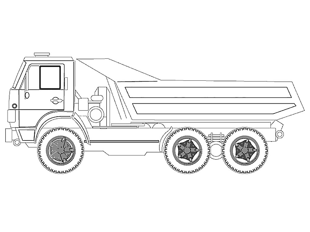 Как нарисовать камаз самосвал