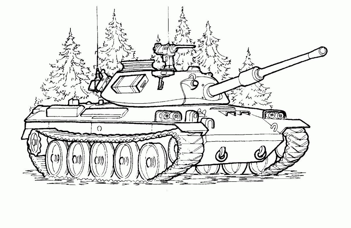 Раскраска военные танки т34