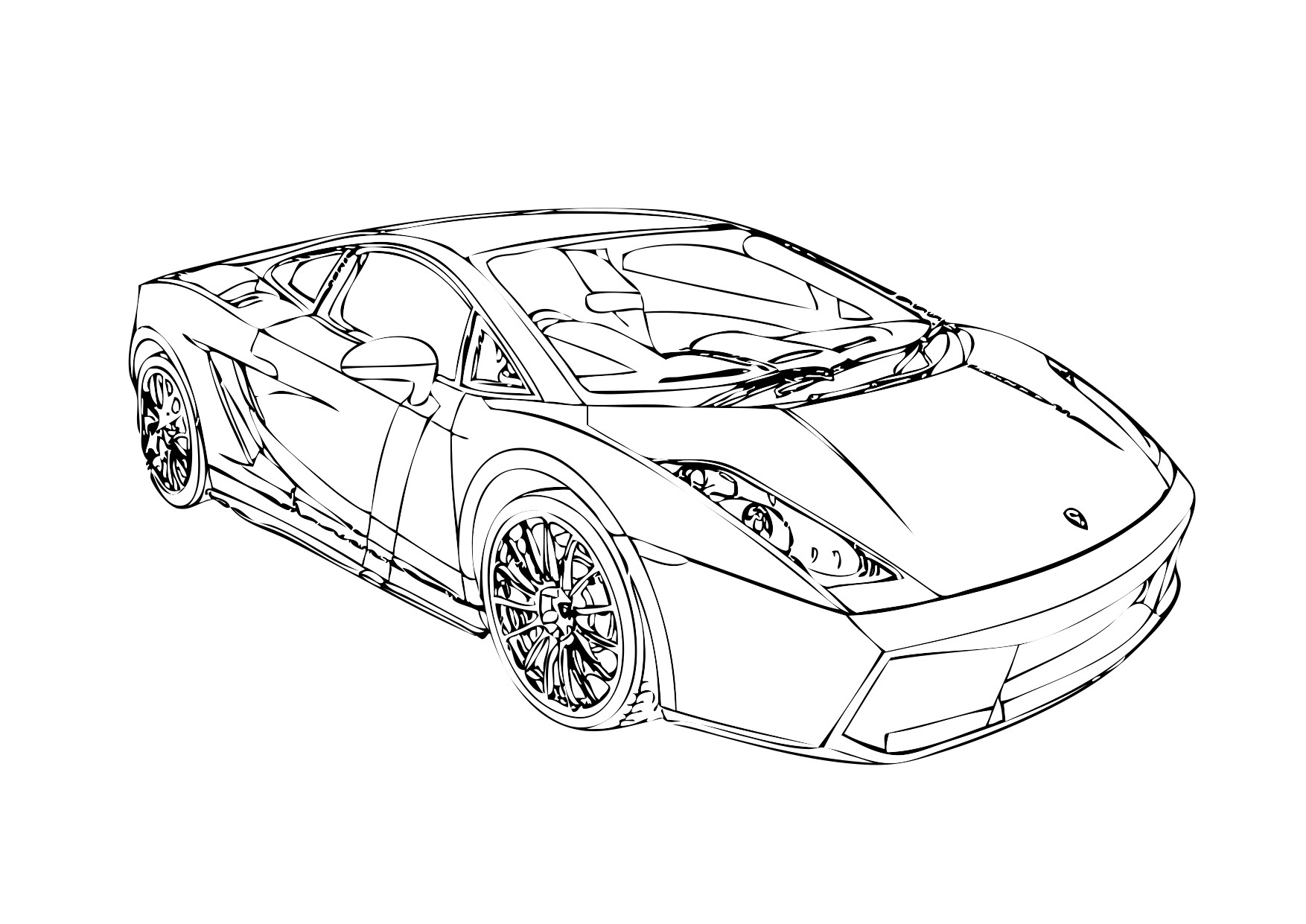 Раскраска Lamborghini Huracan