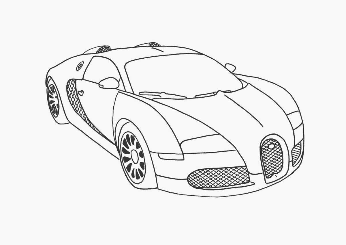 Photo Bugatti coloring page