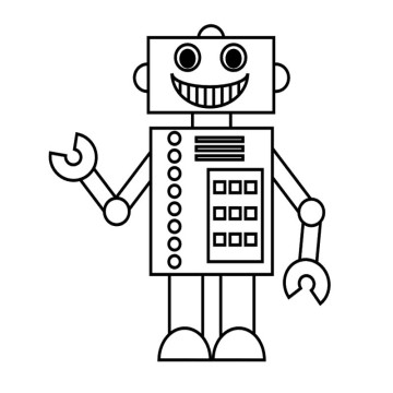Photo Robot coloring page