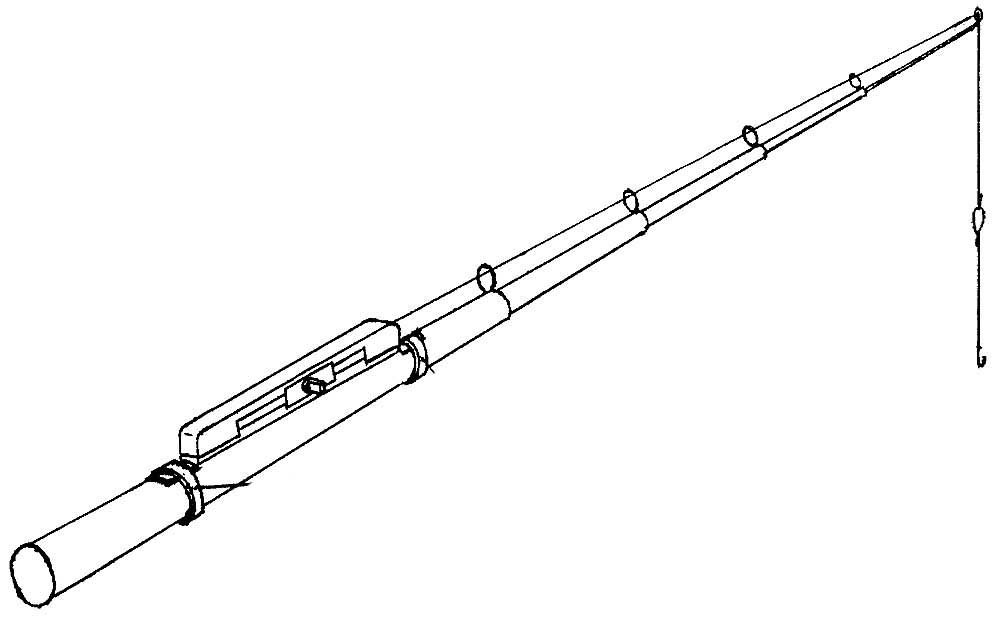 Photo Fishing rod coloring page