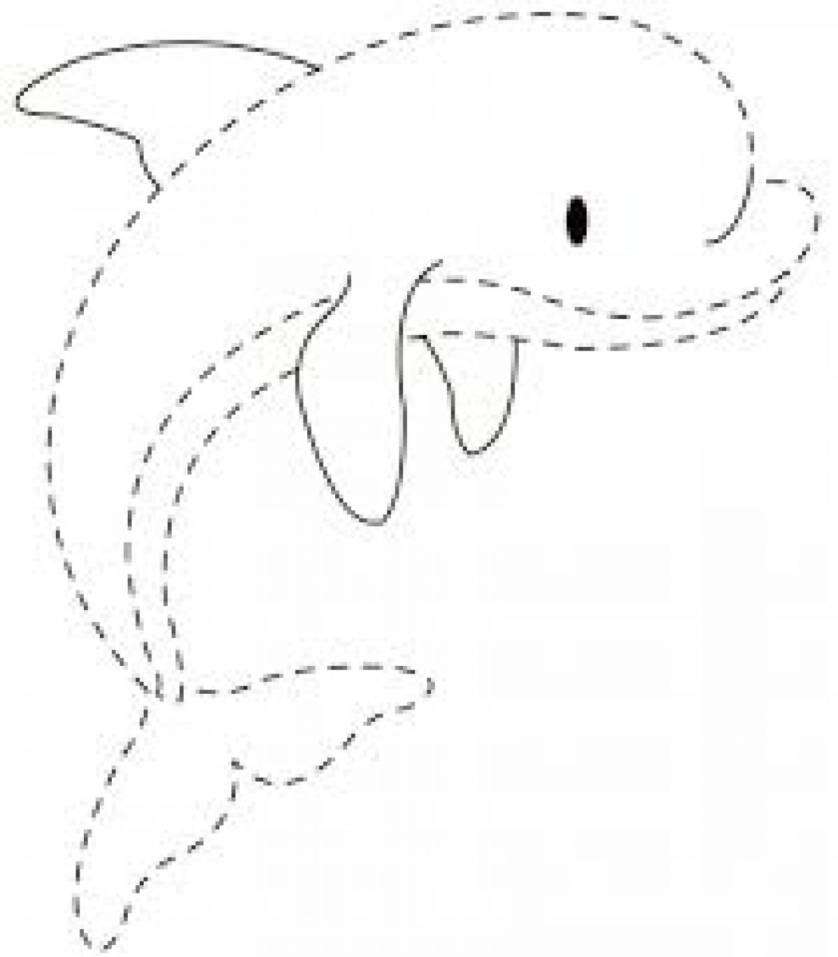 Рисунок кит трафарет