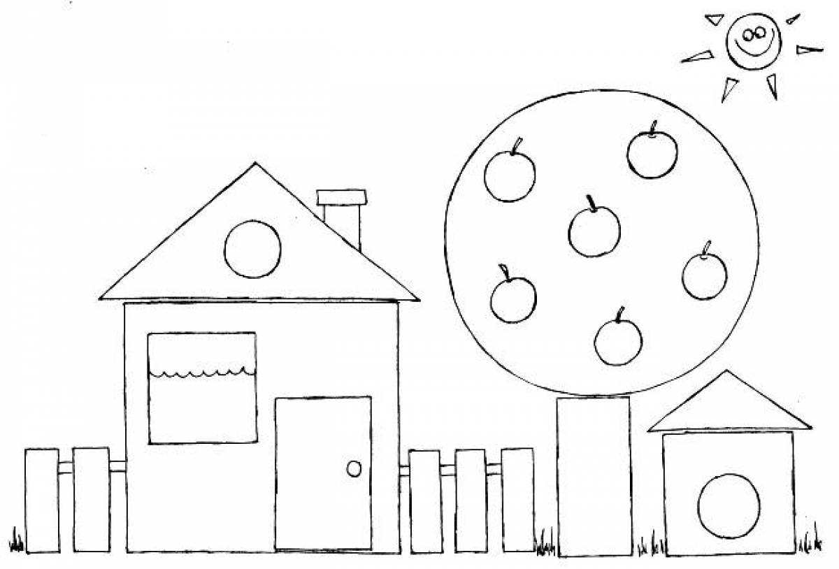Рисунок из геометрических фигур 1 класс по математике