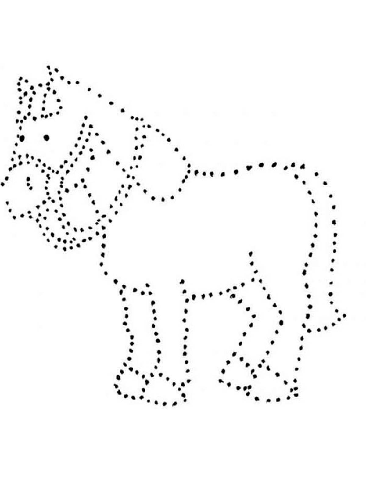 Horse by dots