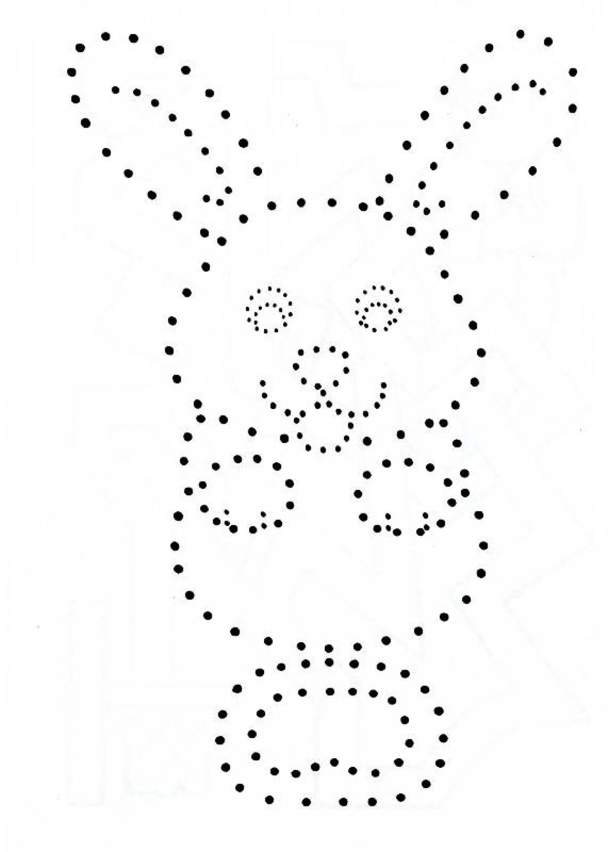 Hare by dots
