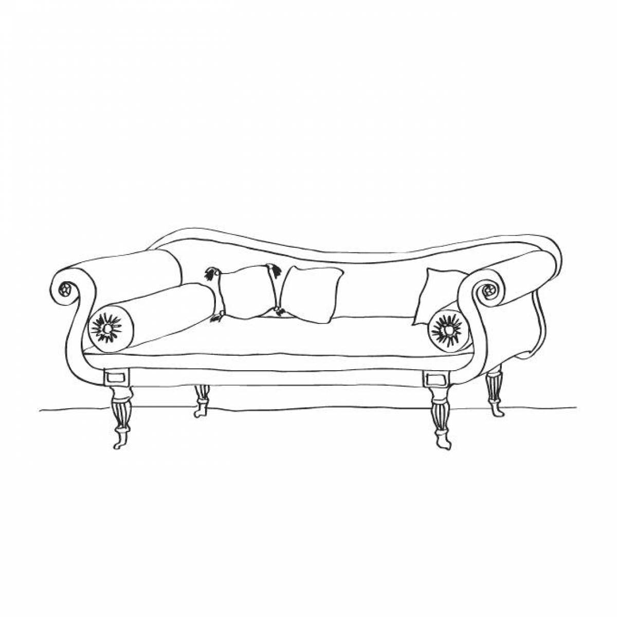 Photo Coloring pages with furniture for free