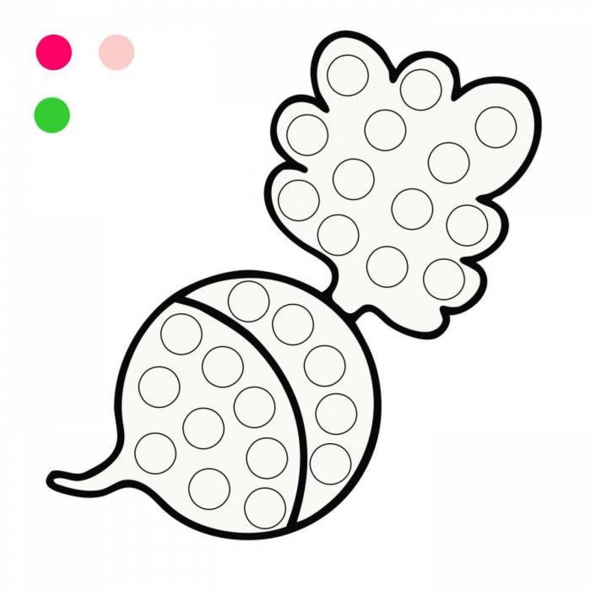 Coloring pages for fingers radish