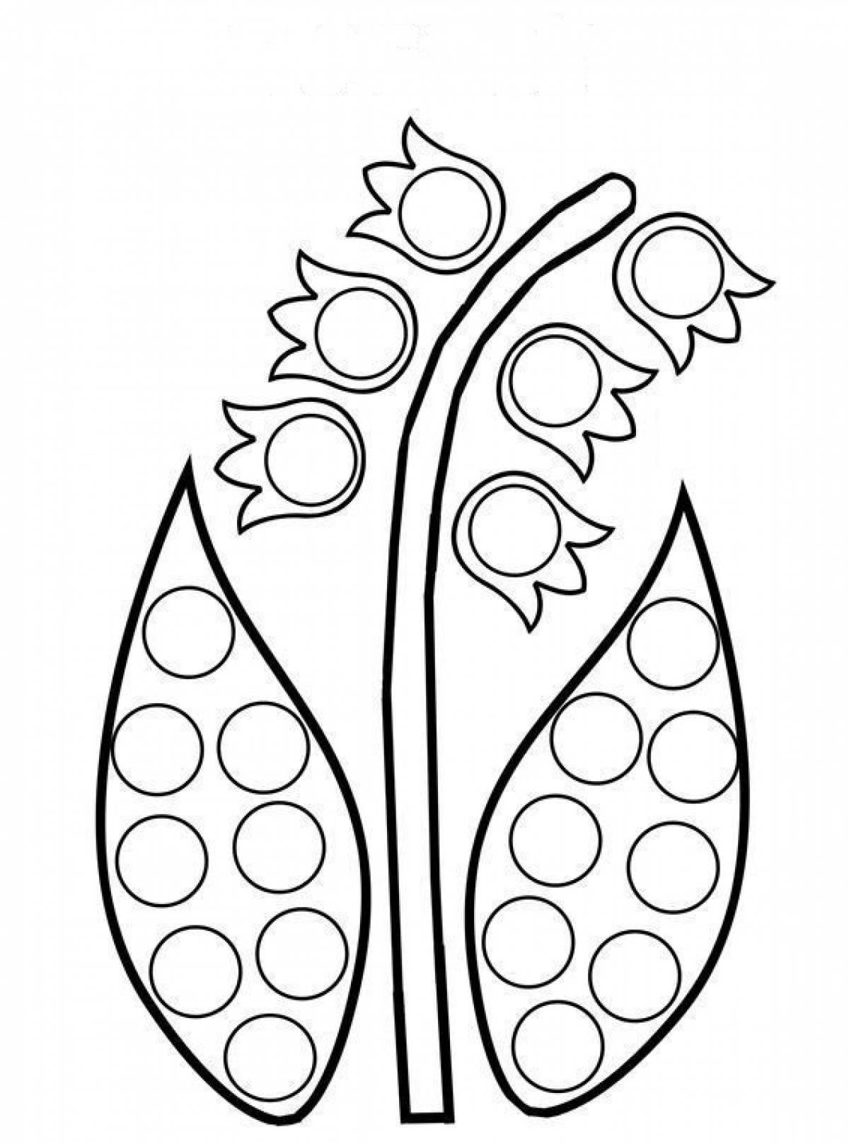 Coloring pages for fingers lily of the valley