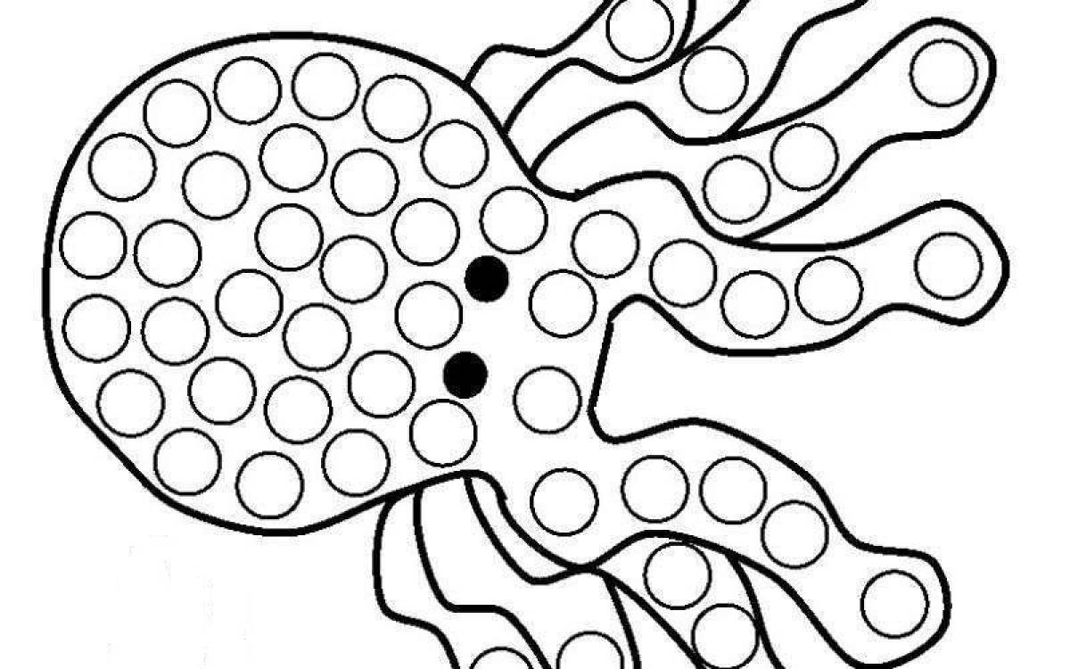 Coloring pages for fingers octopus