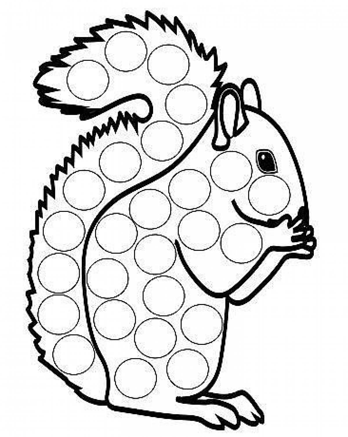 Squirrel Finger Coloring Pages
